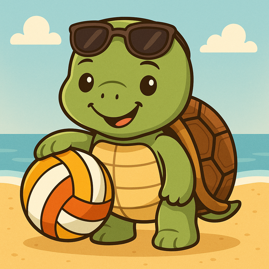 Turtle with Sunglasses or Surfboard